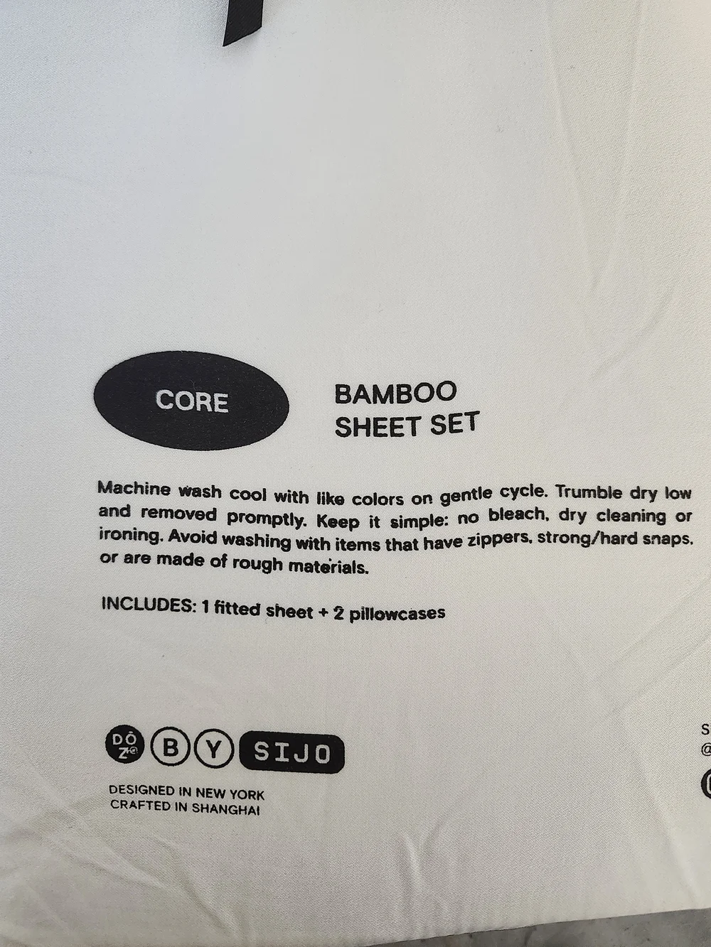 DOZ by SIJO King Bamboo Sheet Set Cooling Viscose Luxury Ivory 3pc NWT